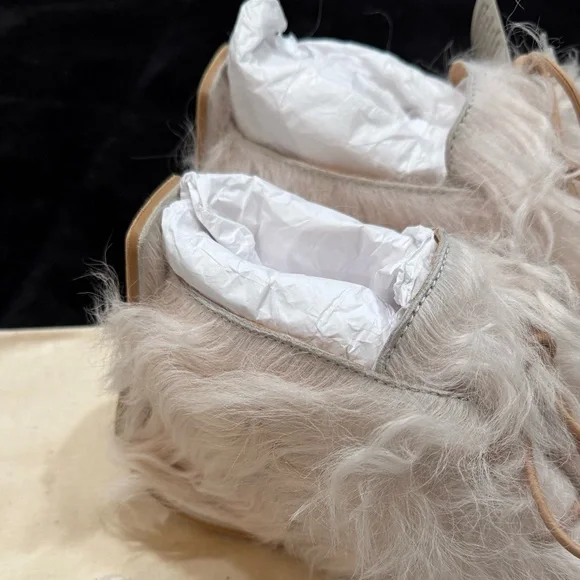 TORY BURCH Fur Mongolian Shearling Evan Botties